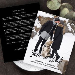 Budget Trendy Modern Typografie Foto Verlobung