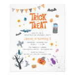 Budget Trick oder Treat Halloween Geburtstagsparty Flyer