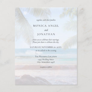 Budget Tropical Beach Palm VS 2 Wedding Flyer