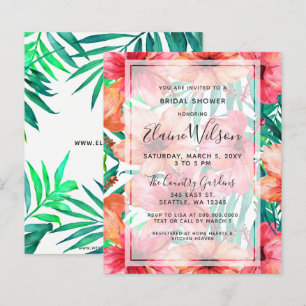 Budget Tropical Bridal Dusche Einladung