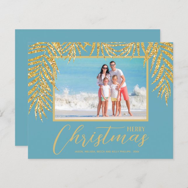 Budget Tropical Frohe Weihnachts-Foto Weihnachtska (Vorne/Hinten)