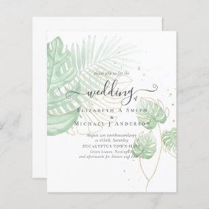 BUDGET Tropical Island Palm Blätter Beach Wedding