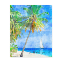 Budget Tropical Island Palm Tree Boat Vielen Dank