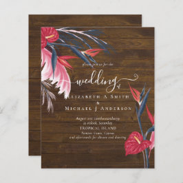 BUDGET Tropical Pampas Grass Navy Berry Wedding