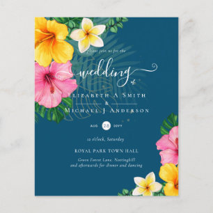 BUDGET Tropical Paradise Beach Wedding Florals Flyer