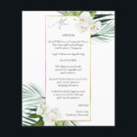 Budget Tropical White Floral Menu Flyer<br><div class="desc">****** PAPIER IST DÜNN. AKTUALISIEREN SIE EIN BILDERPAPIER. ES SIND KEINE ENVELOPEN ENTHALTEN. FÜR KARTENLAGER, THICKERKARTEN, KARO DEN LINK UNTEN AUS. KARTENBESTAND, THICKERKARTEN HABEN EINE OPTION FÜR ENVELOPES ODER ENTHALTEN SIE******** Keine Umschläge, Flyer-Version. Rett mit dieser Einladung Geld. Lassen Sie Ihre Gäste sich für die phantastische Hochzeit mit der Speisekarte...</div>