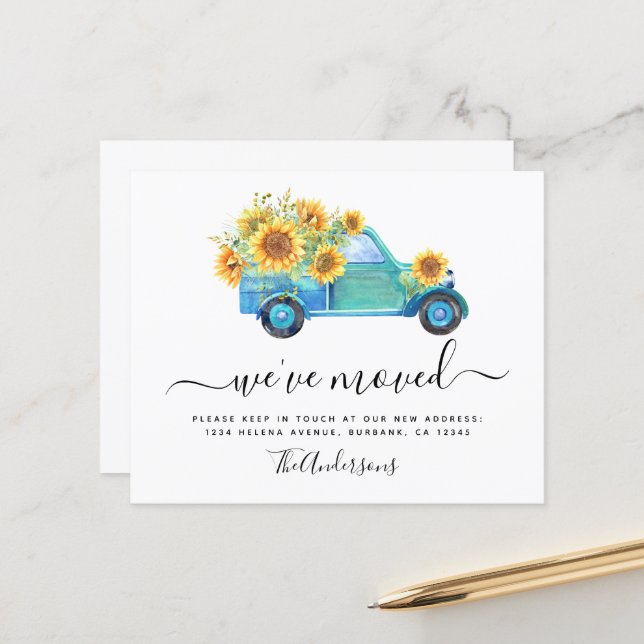 Budget Truck Sonnenblume Wir haben die Ankündigung (Vorderseite/Rückseite Beispiel)