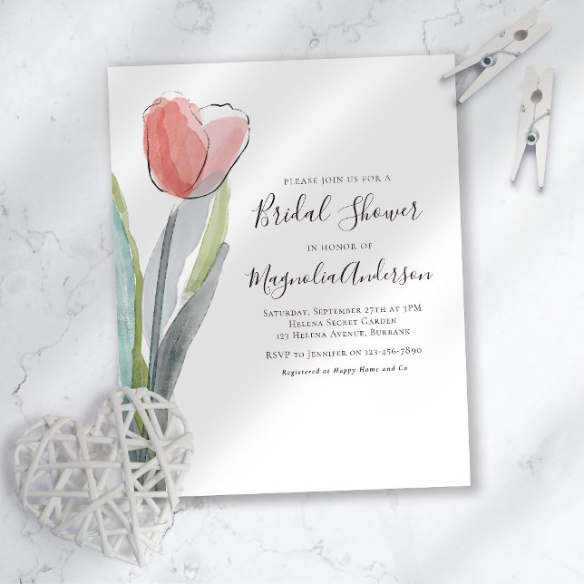 Budget Tulip Bridal Dusche Einladung (Von Creator hochgeladen)