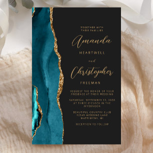 Budget Türkis Blau Gold Achat Dunkle Hochzeit