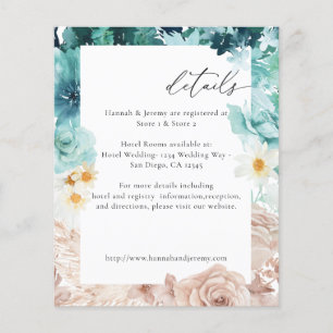 Budget Türkis und rot Rosa Floral V2 Flyer