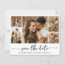 Budget Typografy Foto Wedding Save the Date
