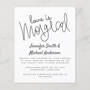 Budget Typografy Liebe ist Magical Script Wedding