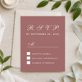Budget UAWG Cinnamon Rose Wedding Response Card