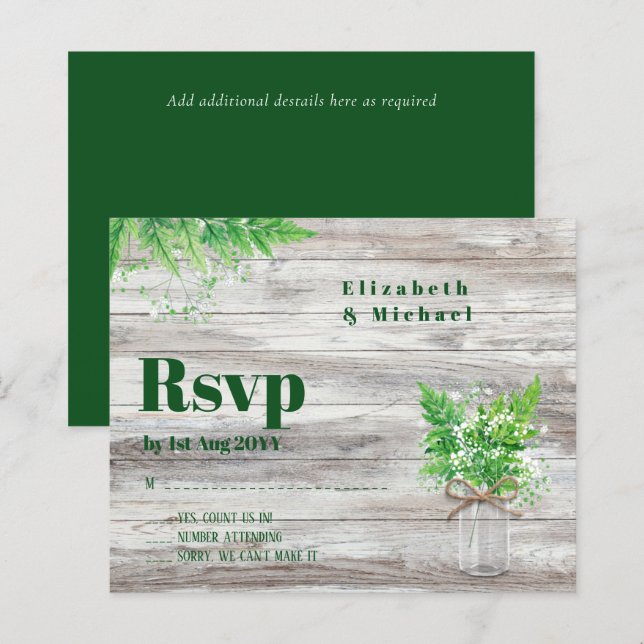 Budget UAWG Greenery Ferns Wedding (Vorne/Hinten)