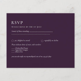 BUDGET UAWG Plum Lila Monochrome Moderne Hochzeit Flyer