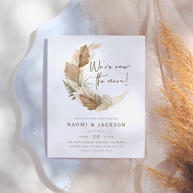 Budget über dem Mond Pampas Paare Babydusche (Von Creator hochgeladen)