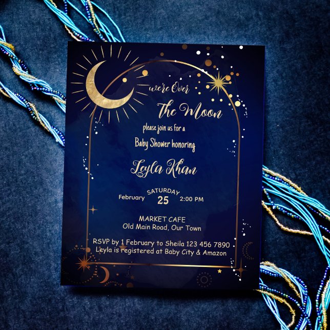 Budget Über den Mond Sternennacht Baby Duwer invi (Von Creator hochgeladen)