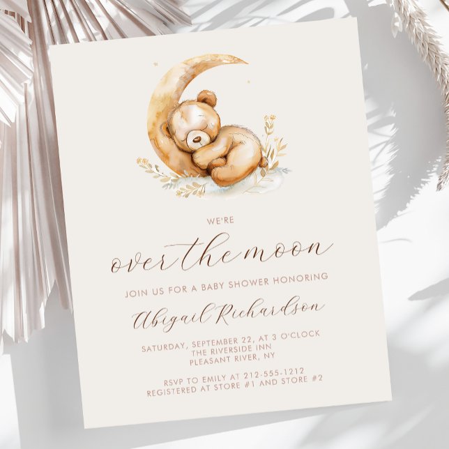 Budget über der Moon Boho Teddy Bear Babydusche (Von Creator hochgeladen)