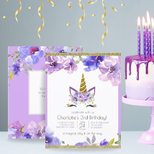 Budget Unicorn Girl Lila Birthday Party