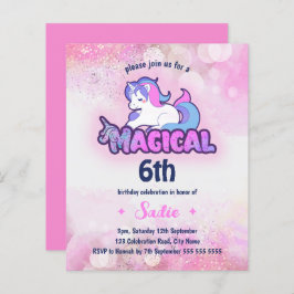 Budget Unicorn Magical jedes Alter 6. Geburtstag