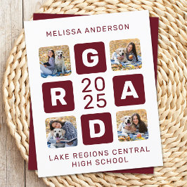 Budget Unique Grad Burgund 4 Foto Abschluss