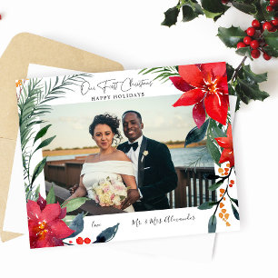 Budget Unser erstes Weihnachten Poinsettia-Foto
