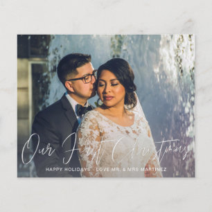 Budget Unser erstes Weihnachts-Foto Kariert Flyer