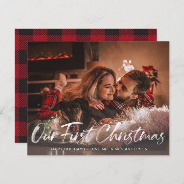 Budget Unser erstes Weihnachtsbüffel Karo Foto (Vorne/Hinten)