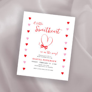 Budget-Valentinstag-Schatz-Baby-Shower-Einladung