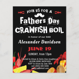 BUDGET VATHER'S DAY Crawfish Boil Einladung