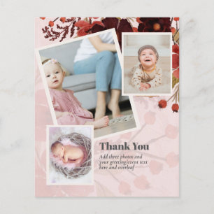 BUDGET Vielen Dank FOTO Card - Babydusche Flyer
