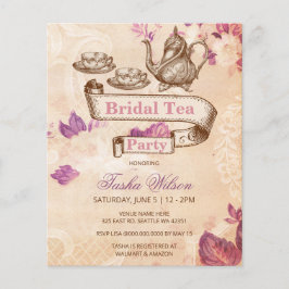 Budget Vintag Bridal Tea Bridal Dusche Einladung