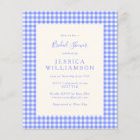 Budget Vintag Periwinkle Kariertes Brautparty