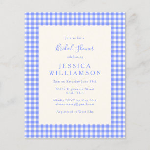 Budget Vintag Periwinkle Kariertes Brautparty