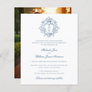 Budget Vintag Regency Wappen Hochzeitseinladung