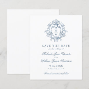 Budget Vintag Regency Wappen Wedding Save the Date