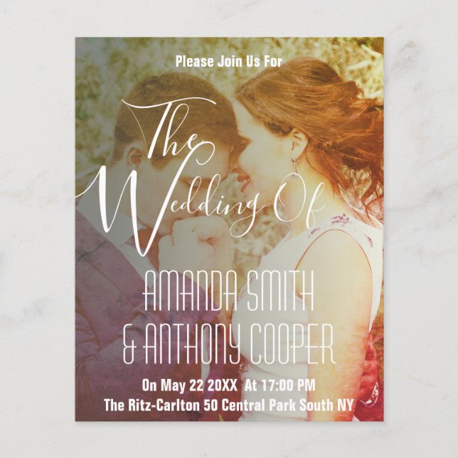 Budget Vintages Foto Hochzeit Flyer (Vorne)