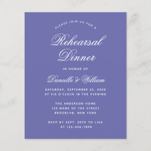 Budget Violette Probeessen Einfache Einladung