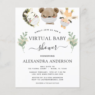 Budget Virtual Baby Dusche Woodland Eukalyptus
