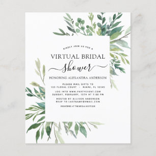 Budget Virtual Brautparty Greenery