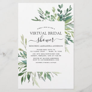 Budget Virtual Brautparty Greenery