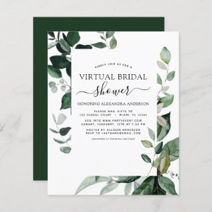 Budget Virtual Brautparty Greenery