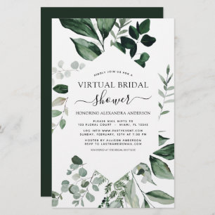 Budget Virtual Brautparty Greenery