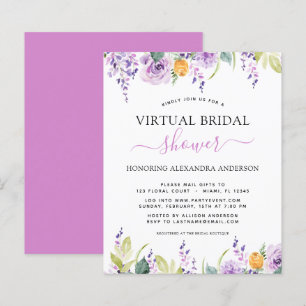 Budget Virtual Brautparty Lila Grünflächen
