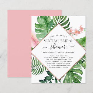 Budget Virtuelle Bridal Shower Tropische Palme