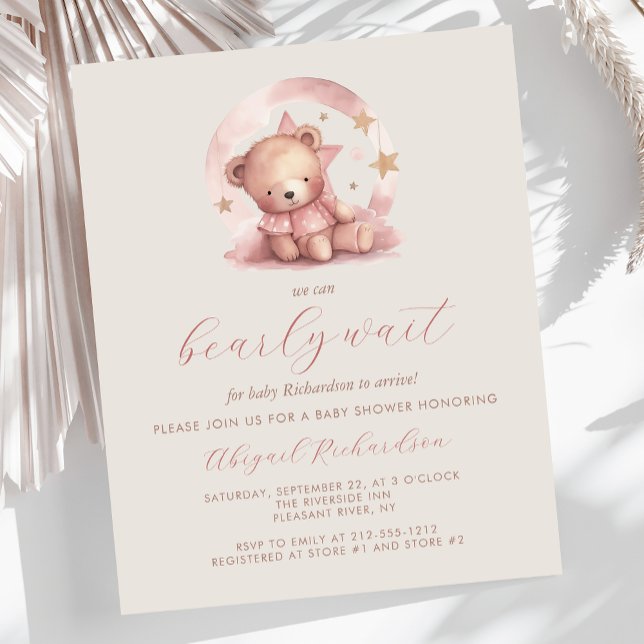 Budget Vorwarte Pink Girl Bear Baby Dusche (Von Creator hochgeladen)