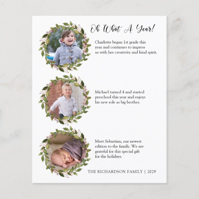 Budget Was für ein Jahr Überprüfung Foto Holiday C Flyer (Vorne)