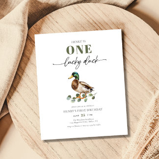 Budget Wasserfarbe Ein glücklicher Duck Boy 1. Geb