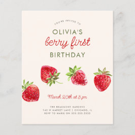 Budget Wasserfarbe Erdbeere Berry Erster Geburtsta