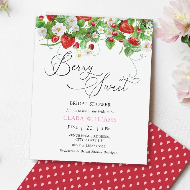 Budget Wasserfarbe Erdbeeren Brautparty (Von Creator hochgeladen)